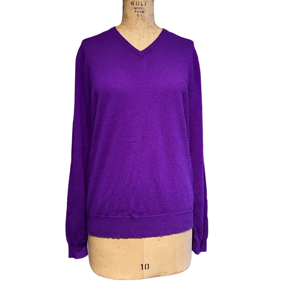 NWT POLO Ralph Laurent 100% Cashmere VNeck Sweater Size M - Picture 3 of 13